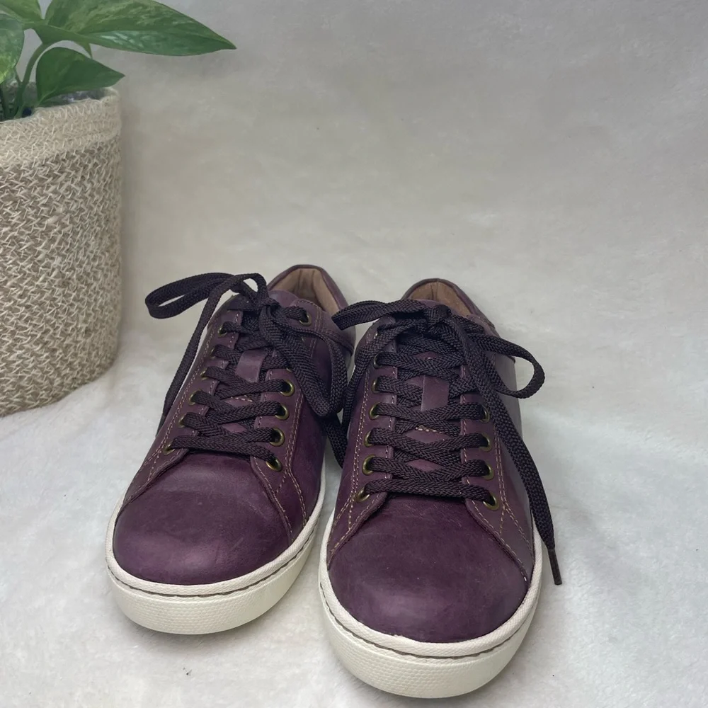 Born Lace Up Casual Comfort Shoes‎ 6M Burgundy Leather Athletic Sneakers B235